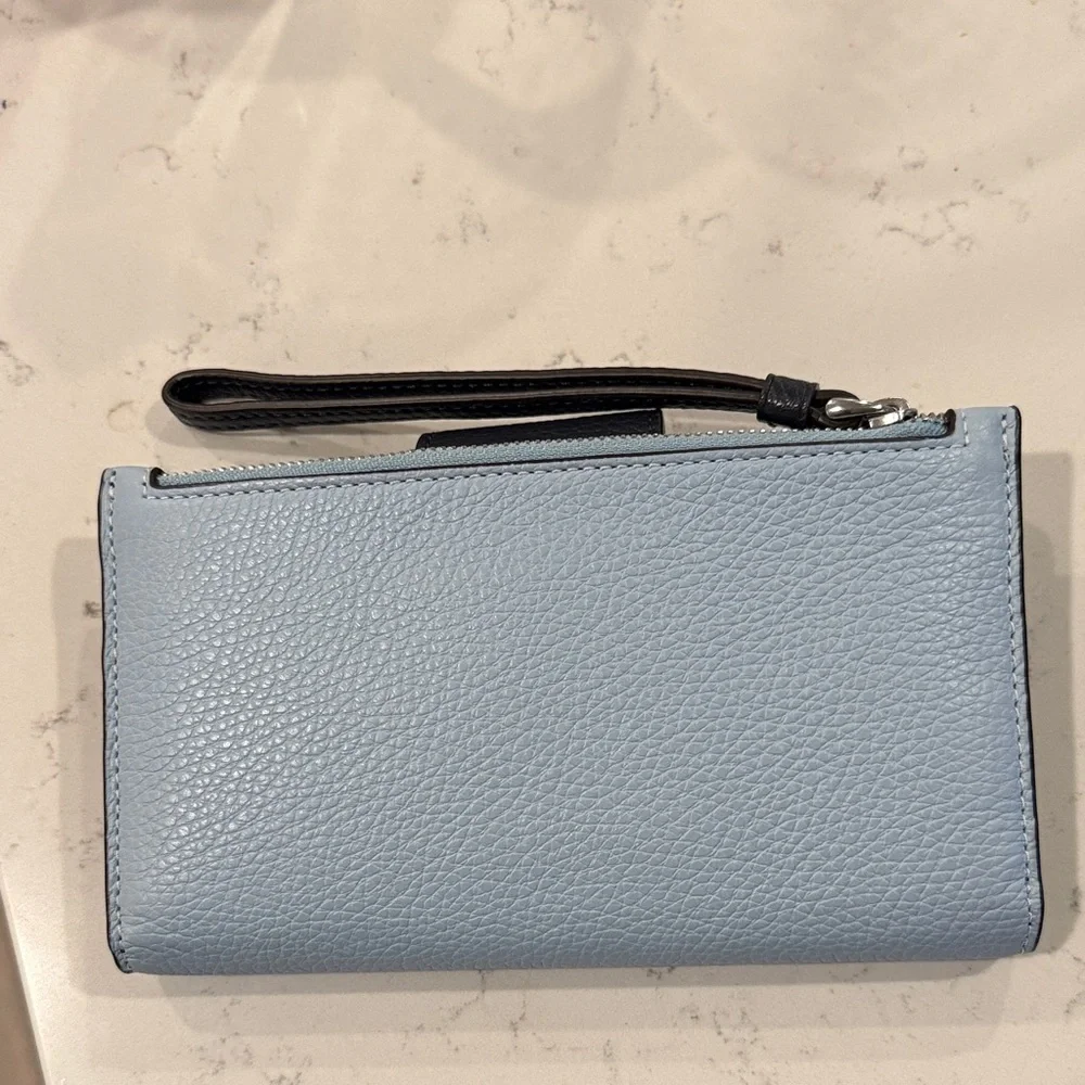 Coach Striped Leather Phone Wristlet Wallet - Picture 2 of 5